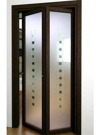 Складные двери гармошка с матовым стеклом Йошкар-Ола